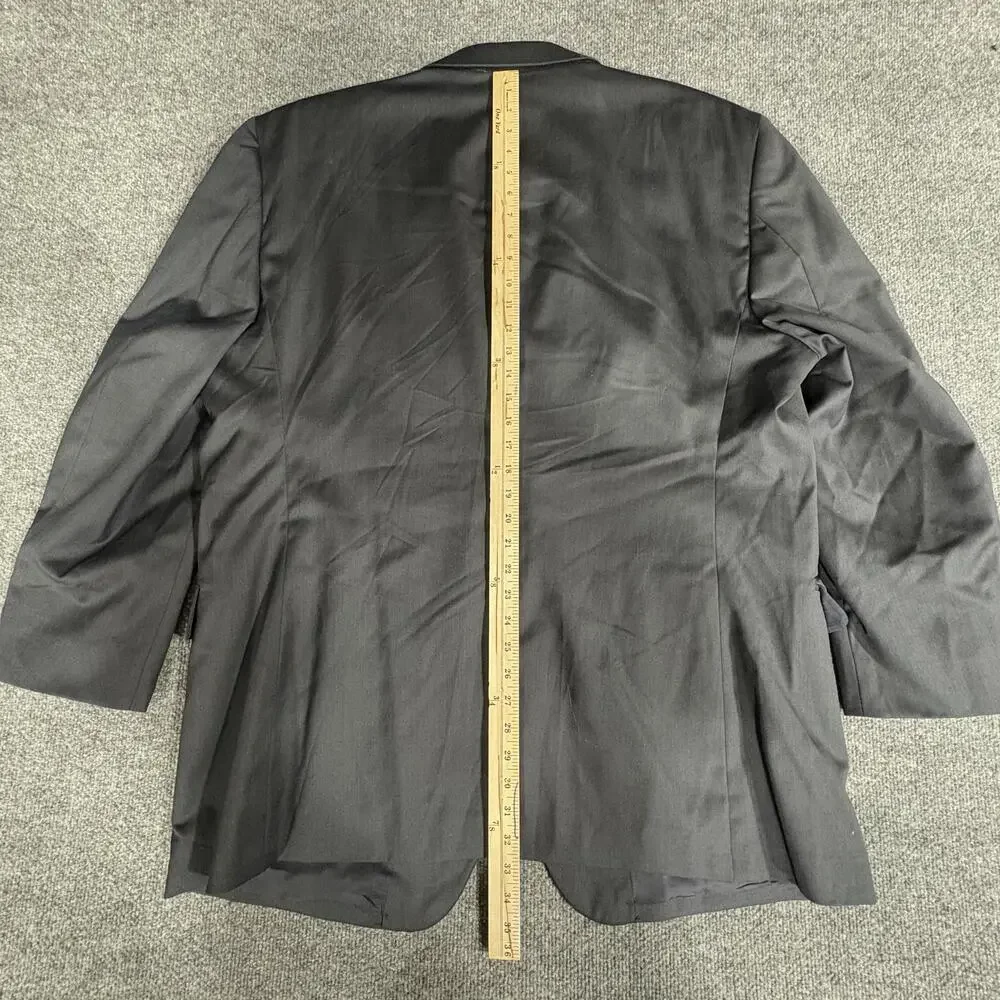 Jos A Bank Blazer Mens 50L Blue Wool Traveler's Collection Two Button Coat